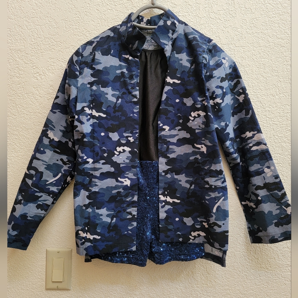 Reolution Blue camo 2 piece costume